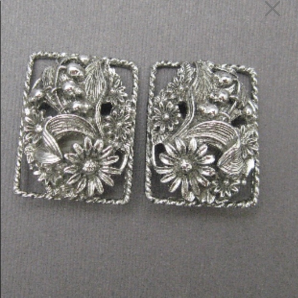 Vintage Coventry Floral Earrings Large